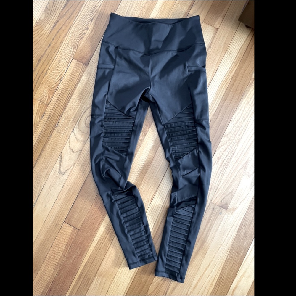 CVG Moto full length leggings in black